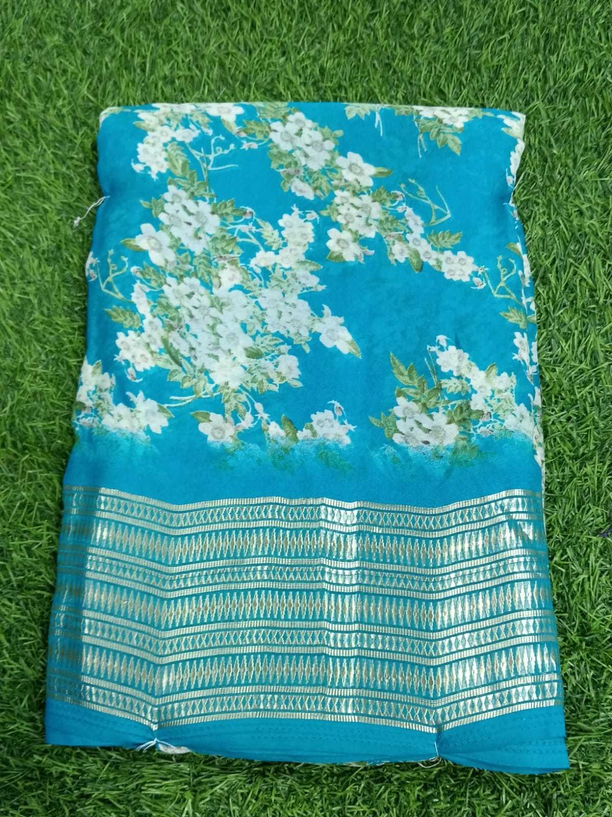 SJ114 HEAVY GEORGETTE WITH BORDER