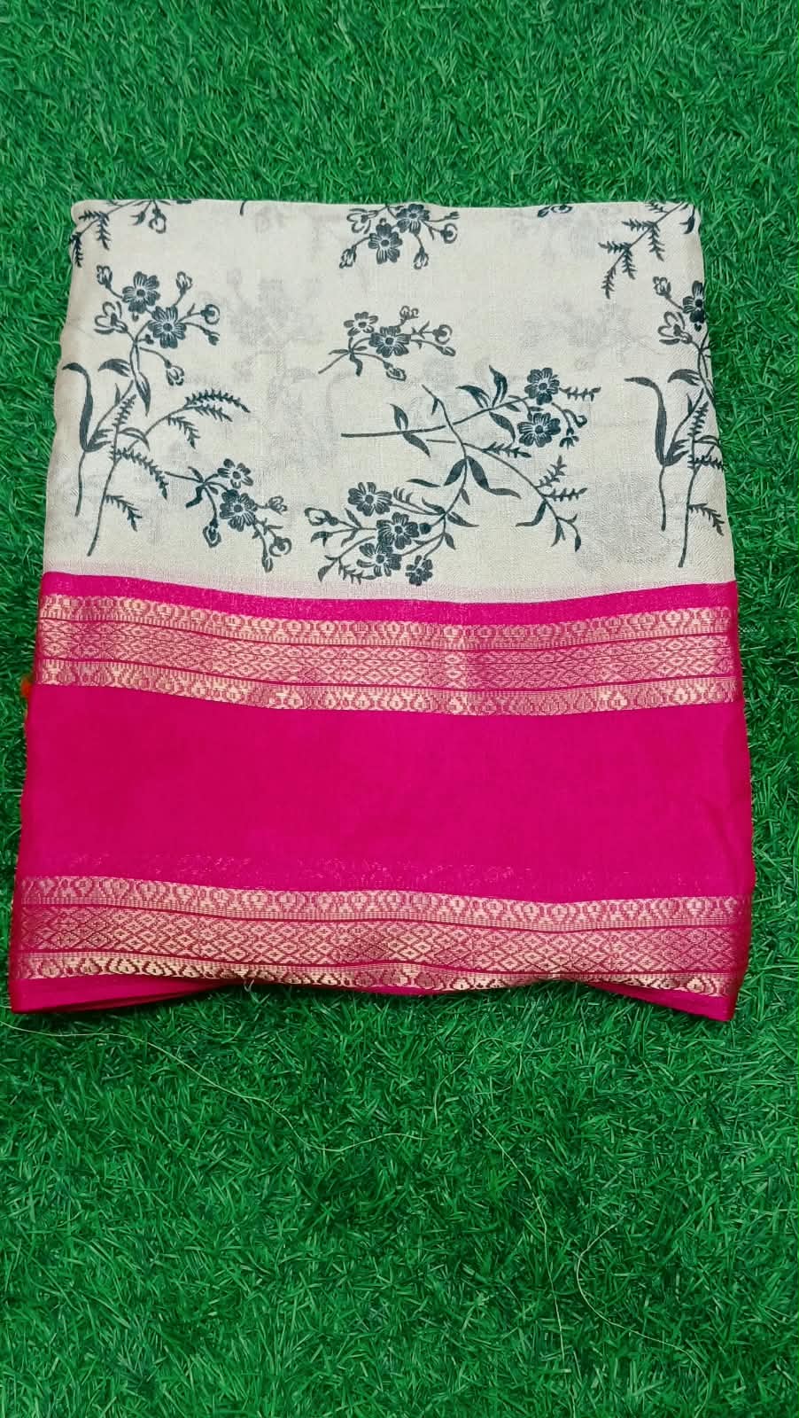 SJ142 RETTA PATTA BORDER MASHMELLOW FABRIC